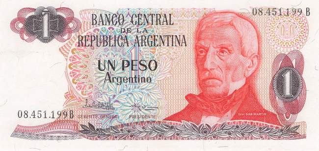Argentinien p311a-2B 1 Peso 1983